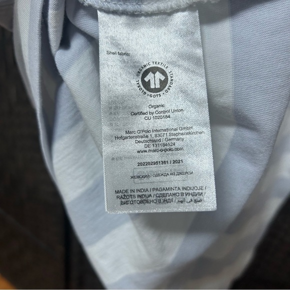 Marc O’ Polo striped cotton t-shirt size large women’s boxy blue and white - Picture 6 of 8